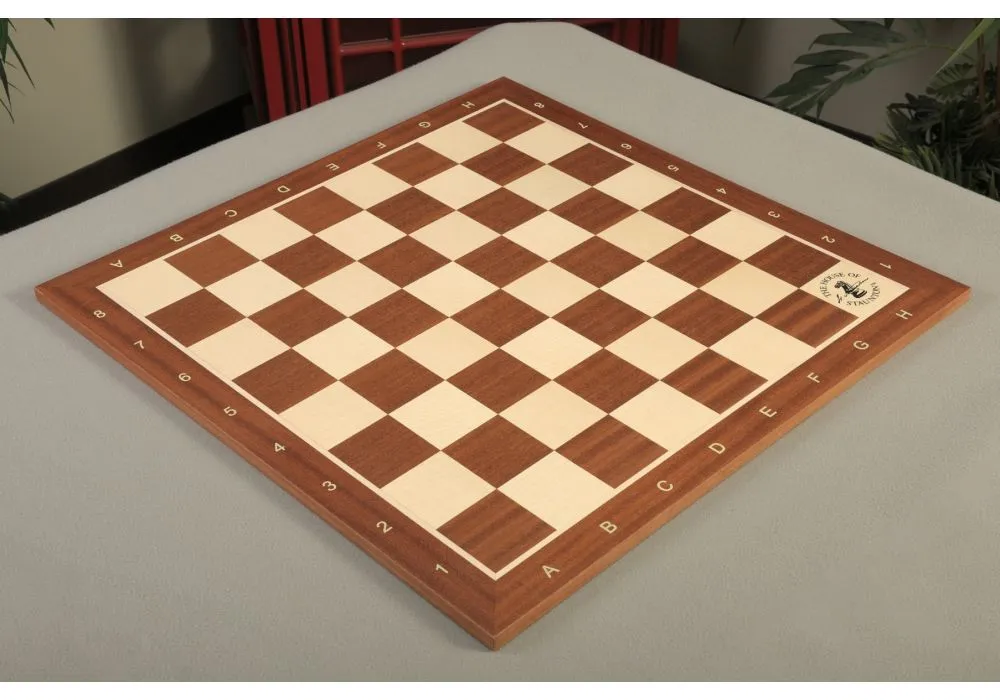Mahogany and Maple Wooden Tournament Chess Board